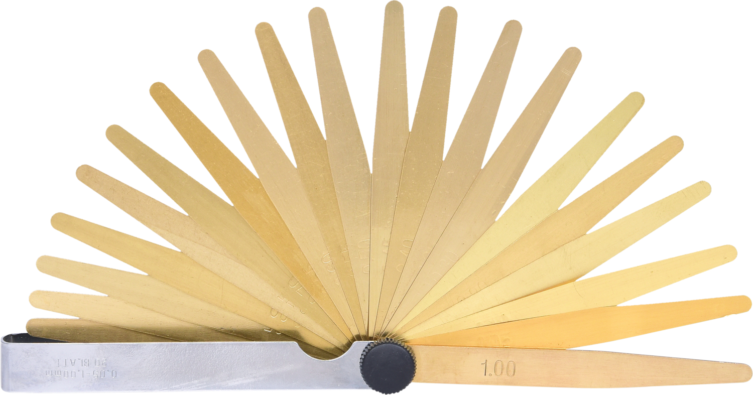 Antimagnetische Messing-Fühlerlehre, 20 Blatt