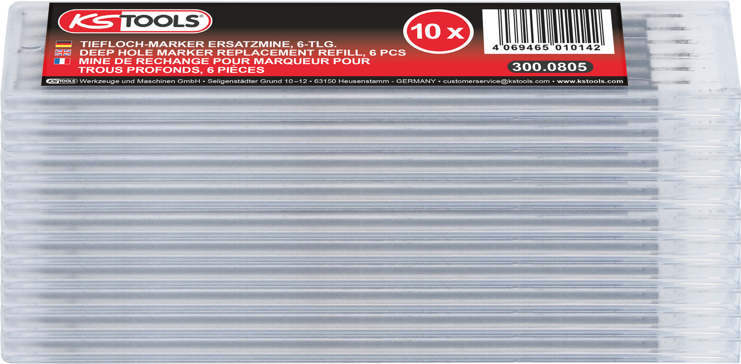Tiefloch-Marker Ersatzmine, 10x6er Pack