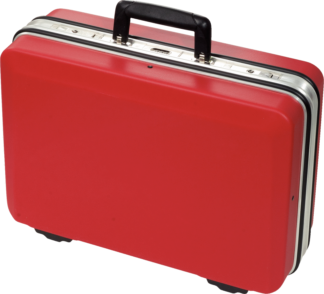 Hartschalenkoffer, leer, rot